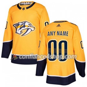 Adidas Maillot de Hockey Nashville Predators Personnaliser 2017-2018 Or Authentic - Homme